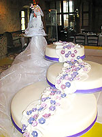 dreistöckige Hochzeits Torte